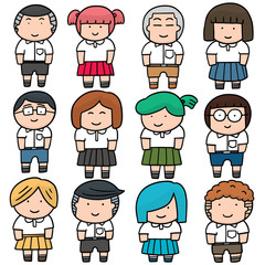 vector set of student
