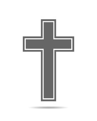 Black Christian Cross - vector illustration.