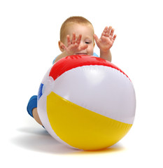 Little boy playing toy