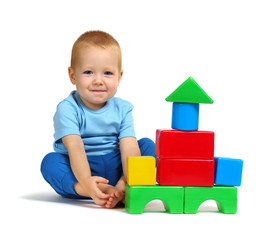 Little boy playing toy
