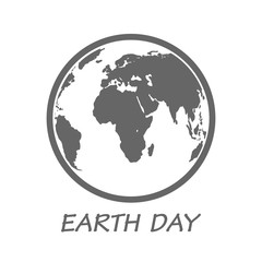 Earth day - poster with earth globe - vector illustration.