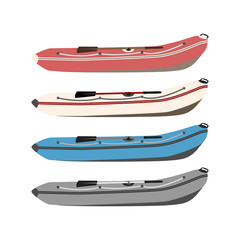 
set of rubber boats in different colors of high quality material.
totally vector illustration