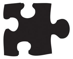 set of isolated puzzle pieces