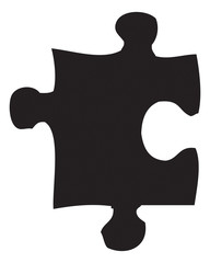 set of isolated puzzle pieces