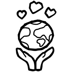 vector set of earth