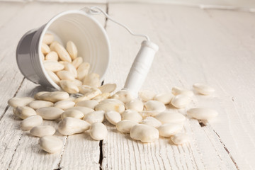 Fototapeta na wymiar Large white beans