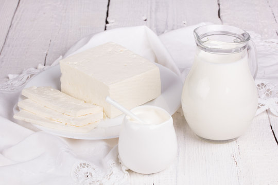 fresh sour cream and  quark