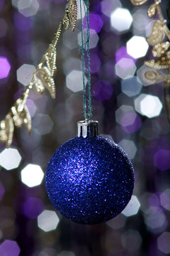 Blue christmas bal