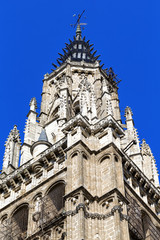 Fototapeta na wymiar Detail of Toledo Cathedral in sunny day, Spain.