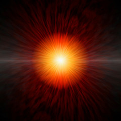 Obraz premium illustration of a bright flash the big bang, abstraction