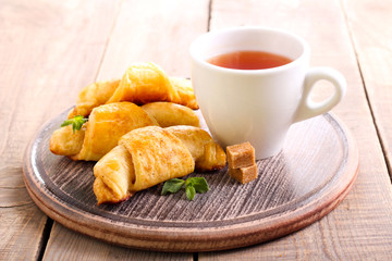 Croissant with cinnamon