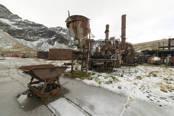 Base Grytviken, ancienne station baleinière, Georgie du Sud, Iles Sub Antarctiques © JAG IMAGES