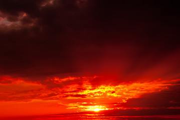 Crimson sunset