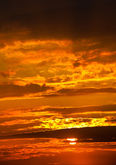 Beautiful orange sunset