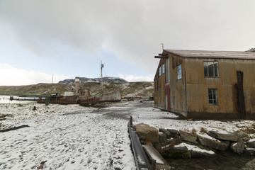 Base Grytviken, ancienne station baleinière, Georgie du Sud, Iles Sub Antarctiques