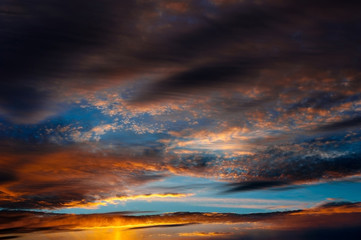 Beautiful sky on sunset