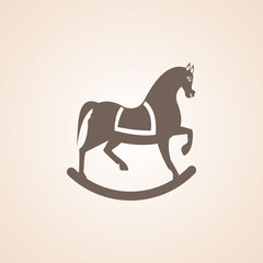 Fototapeta premium Icon Of Wooden Toy Horse.