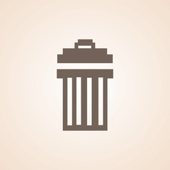 Icon Of Delete, Recycle Bin, Dust Bin, Trash Can.