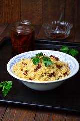 Bulgur Appetizer with Sun-Dried Tomatoes