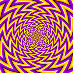 Fototapeta na wymiar Abstract yellow spin illusion