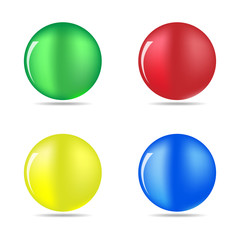 Set of bright colored balls - vector illustration.