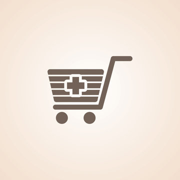 Icon Of Shopping Cart.