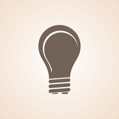Icon Of Idea Bulb.