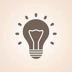 Icon Of Idea Bulb.