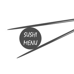 sushi menu vintage style