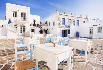 Greek fishing village in Paros island, Greece