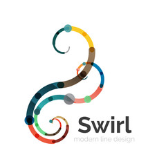 Vector swirl circle logo