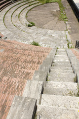 Stage and stairs of the Roman Theater in Benevento, Italy.