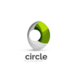 Abstract swirly round logo template