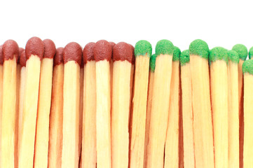 Row of safety matches