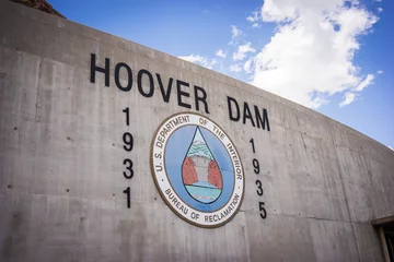 Zelfklevend behang Dam Logo of Hoover Dam