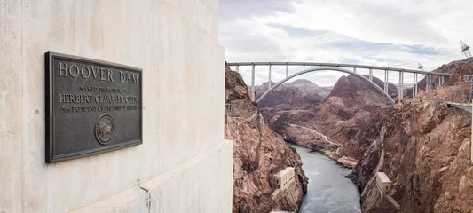 Crédence de cuisine en verre imprimé Barrage Hoover Dam and Bridge