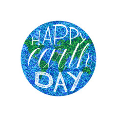 Happy Earth Day Lettering