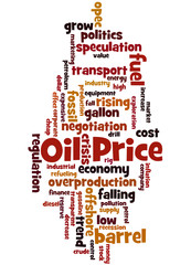 Fototapeta na wymiar Oil Price, word cloud concept