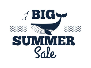 Fototapeta na wymiar Summer sale logo vector illustration