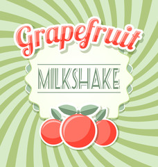 Grapefruit milkshake label