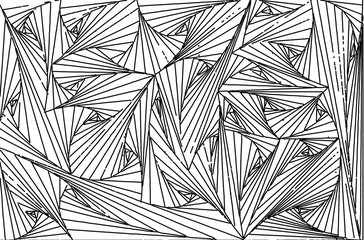 Sketch of  black  cobweb  line of spider on white paper abstract