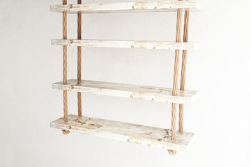 Suspended shelves side