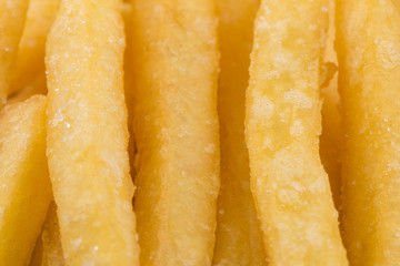Fried potatoes closeup