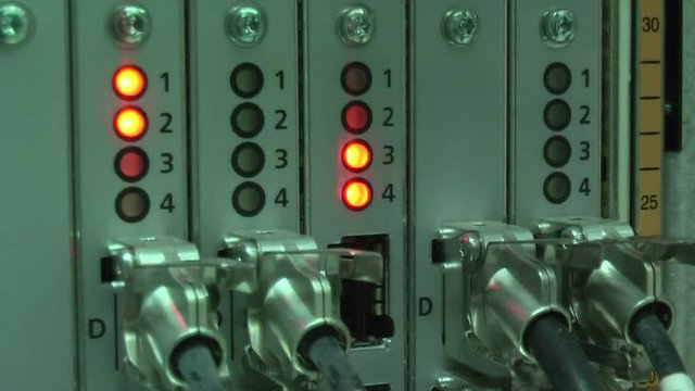 Equipment works in communication center for calls commutation