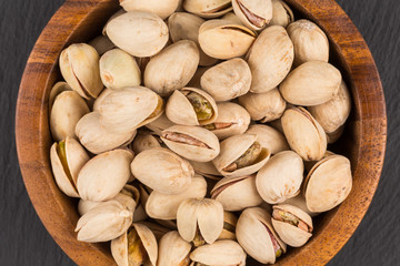 Pistachio nuts in bowl