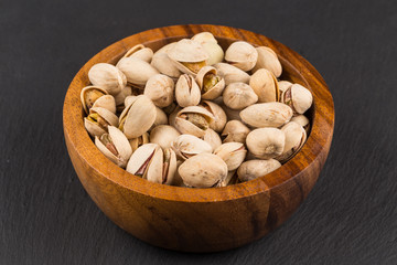 Pistachio nuts in bowl