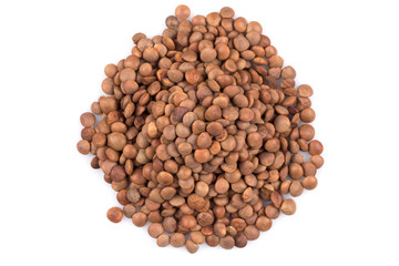 Lentils Isolated on White Background