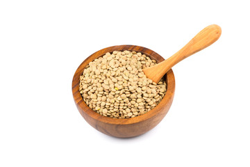 French green lentils in bowl