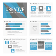 Vector business presentation template slides background design 