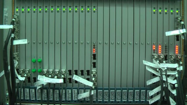 Equipment works in communication center for calls commutation